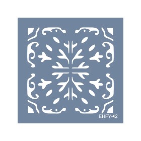 Evimde Hobi EHFY42 Fayans Desen Stencil 40x40cm | Evimde Hobi