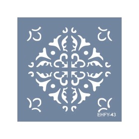 Evimde Hobi EHFY43 Fayans Desen Stencil 40x40cm | Evimde Hobi