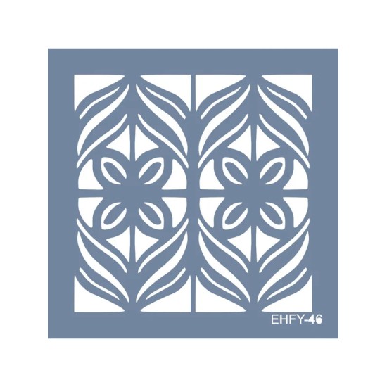 Evimde Hobi EHFY46 Fayans Desen Stencil 20x20cm | Evimde Hobi
