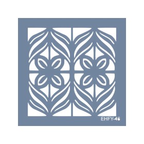 Evimde Hobi EHFY46 Fayans Desen Stencil 40x40cm | Evimde Hobi