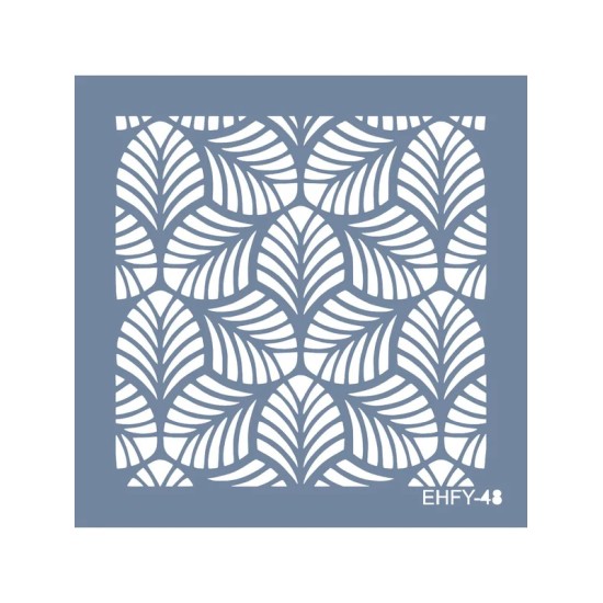Evimde Hobi EHFY48 Fayans Desen Stencil 60x60cm | Evimde Hobi