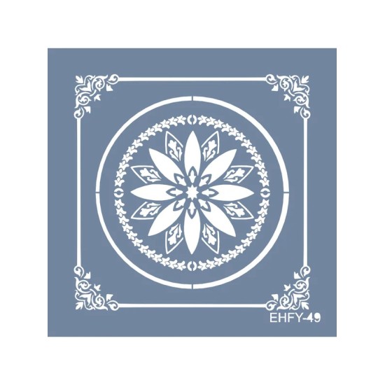 Evimde Hobi EHFY49 Fayans Desen Stencil 20x20cm | Evimde Hobi
