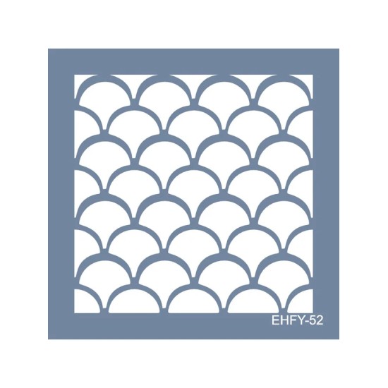 Evimde Hobi EHFY52 Fayans Desen Stencil 20x20cm | Evimde Hobi