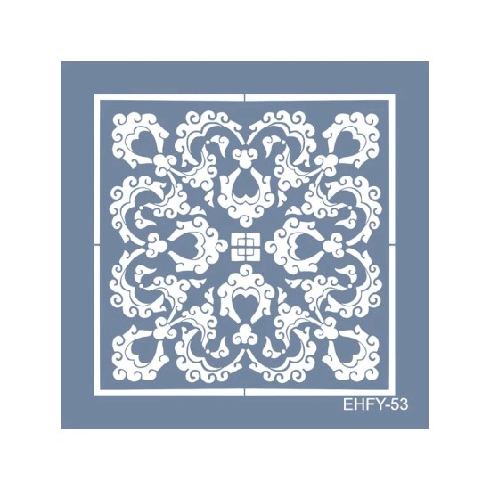 Evimde Hobi EHFY53 Fayans Desen Stencil 20x20cm | Evimde Hobi