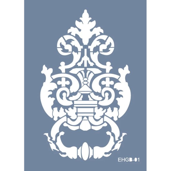 Evimde Hobi EHGB01 Göbek Desen Stencil 25x35cm | Evimde Hobi