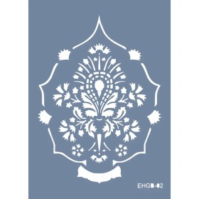 Evimde Hobi EHGB02 Göbek Desen Stencil 25x35cm | Evimde Hobi