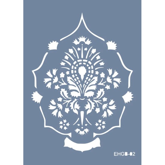 Evimde Hobi EHGB02 Göbek Desen Stencil 25x35cm | Evimde Hobi