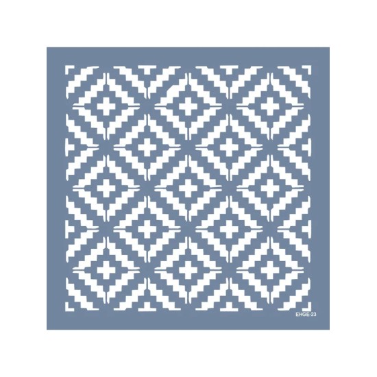 Evimde Hobi EHGE23 Geometrik Desen Stencil 45x45cm | Evimde Hobi
