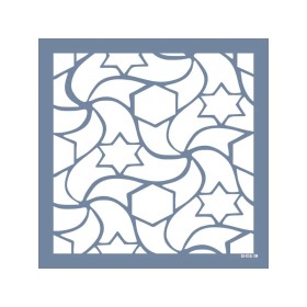 Evimde Hobi EHGE38 Geometrik Desen Stencil 45x45cm | Evimde Hobi