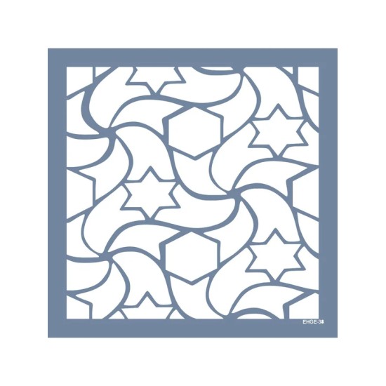 Evimde Hobi EHGE38 Geometrik Desen Stencil 45x45cm | Evimde Hobi