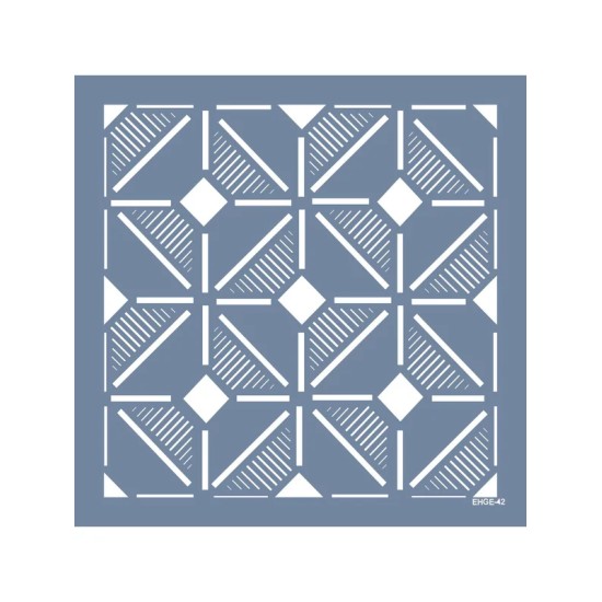 Evimde Hobi EHGE42 Geometrik Desen Stencil 45x45cm | Evimde Hobi