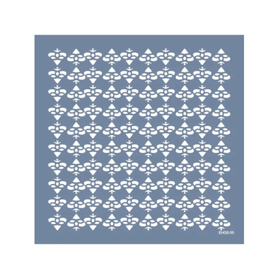 Evimde Hobi EHGE55 Geometrik Desen Stencil 45x45cm | Evimde Hobi
