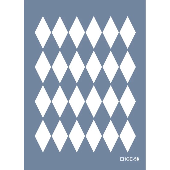 Evimde Hobi EHGE58 Baklava Desen Stencil 25x35cm | Evimde Hobi