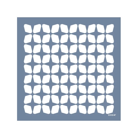 Evimde Hobi EHGE67 Geometrik Desen Stencil 45x45cm | Evimde Hobi