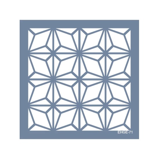Evimde Hobi EHGE71 Geometrik Desen Stencil 25x25cm | Evimde Hobi