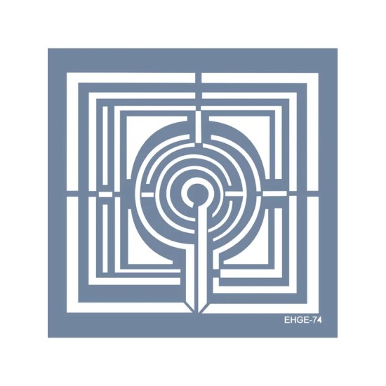Evimde Hobi EHGE74 Geometrik Desen Stencil 25x25cm | Evimde Hobi