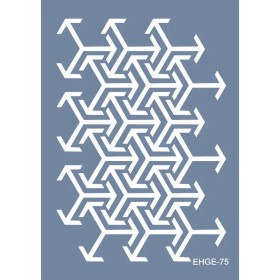 Evimde Hobi EHGE75 Geometrik Desen Stencil 21x30cm | Evimde Hobi