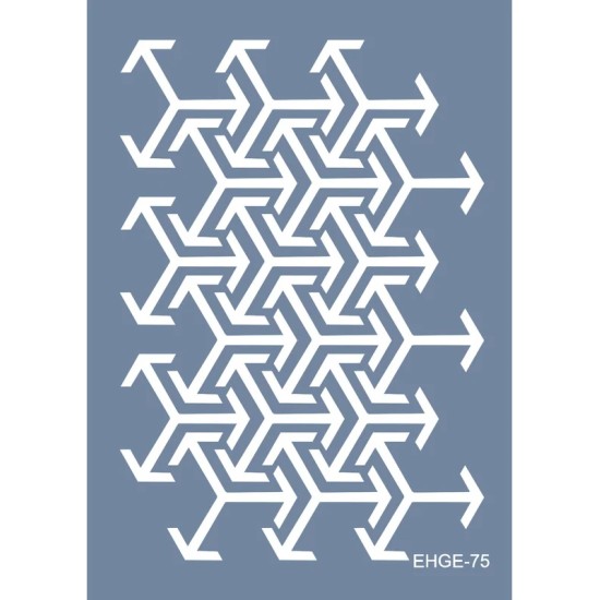 Evimde Hobi EHGE75 Geometrik Desen Stencil 21x30cm | Evimde Hobi