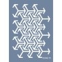 Evimde Hobi EHGE75 Geometrik Desen Stencil 21x30cm | Evimde Hobi