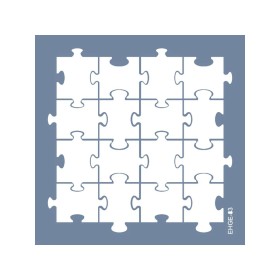 Evimde Hobi EHGE83 Puzzle Desen Stencil 30x30cm | Evimde Hobi