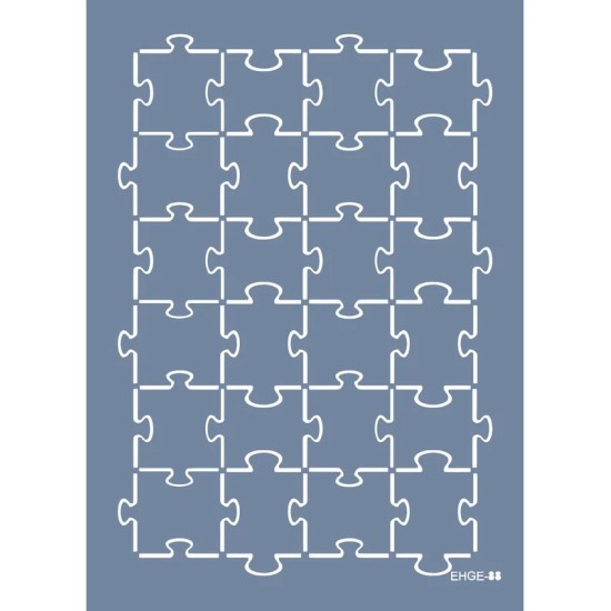 Evimde Hobi EHGE88 Puzzle Desen Stencil 21x30cm | Evimde Hobi