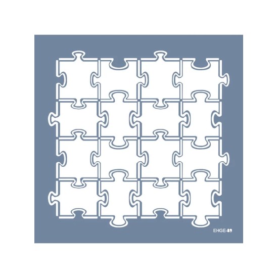 Evimde Hobi EHGE89 Puzzle Desen Stencil 45x45cm | Evimde Hobi