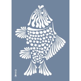 Evimde Hobi EHH02 Balık Desen Stencil 25x35cm | Evimde Hobi