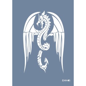 Evimde Hobi EHH05 Ejderha Desen Stencil 21x30cm | Evimde Hobi