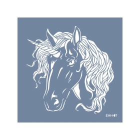 Evimde Hobi EHH07 Unicorn Desen Stencil 45x45cm | Evimde Hobi