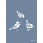 Evimde Hobi EHH12 Kuş Desen Stencil 21x30cm | Evimde Hobi