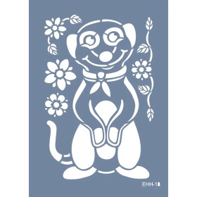 Evimde Hobi EHH18 Mirket Desen Stencil 21x30cm | Evimde Hobi
