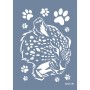 Evimde Hobi EHH19 Puma Desen Stencil 25x35cm | Evimde Hobi