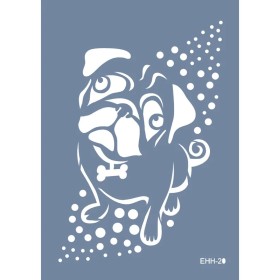 Evimde Hobi EHH20 Köpek Desen Stencil 21x30cm | Evimde Hobi