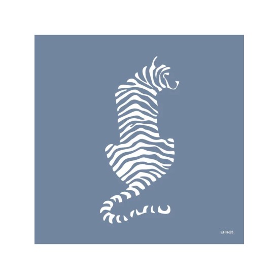 Evimde Hobi EHH23 Kaplan Desen Stencil 45x45cm | Evimde Hobi