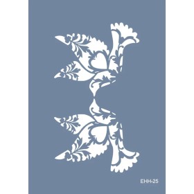 Evimde Hobi EHH25 Kuş Desen Stencil 21x30cm | Evimde Hobi
