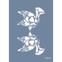 Evimde Hobi EHH25 Kuş Desen Stencil 25x35cm | Evimde Hobi