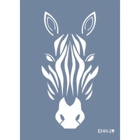 Evimde Hobi EHH29 Zebra Desen Stencil 25x35cm | Evimde Hobi