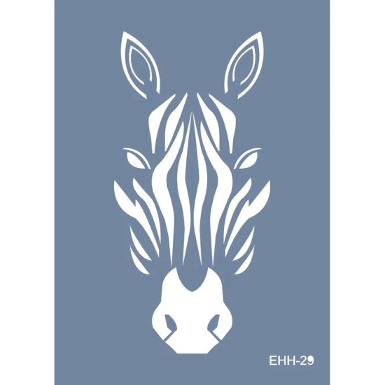 Evimde Hobi EHH29 Zebra Desen Stencil 25x35cm | Evimde Hobi