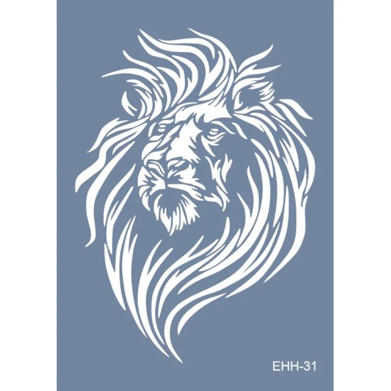 Evimde Hobi EHH31 Aslan Desen Stencil 21x30cm | Evimde Hobi