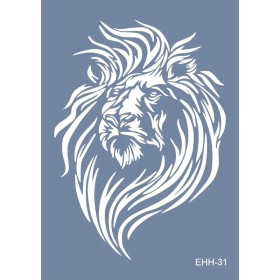Evimde Hobi EHH31 Aslan Desen Stencil 25x35cm | Evimde Hobi