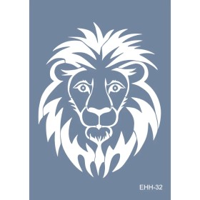 Evimde Hobi EHH32 Aslan Desen Stencil 21x30cm | Evimde Hobi