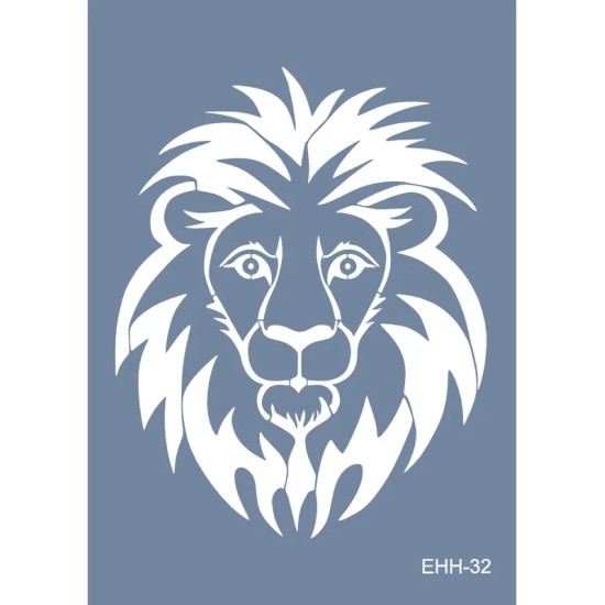 Evimde Hobi EHH32 Aslan Desen Stencil 21x30cm | Evimde Hobi