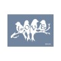 Evimde Hobi EHH35 Kuş Desen Stencil 25x35cm | Evimde Hobi