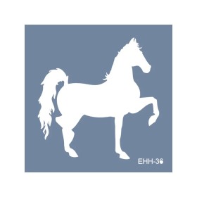Evimde Hobi EHH36 At Desen Stencil 40x40cm | Evimde Hobi