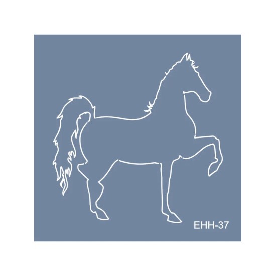 Evimde Hobi EHH37 At Desen Stencil 40x40cm | Evimde Hobi