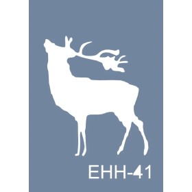 Evimde Hobi EHH41 Geyik Desen Stencil 7x10cm | Evimde Hobi