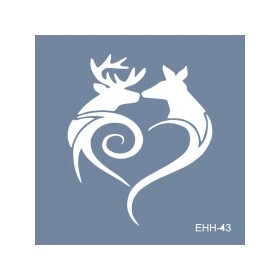 Evimde Hobi EHH43 Geyik Desen Stencil 60x60cm | Evimde Hobi