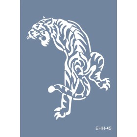Evimde Hobi EHH45 Kaplan Desen Stencil 21x30cm | Evimde Hobi