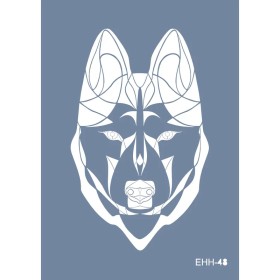 Evimde Hobi EHH48 Kurt Desen Stencil 25x35cm | Evimde Hobi