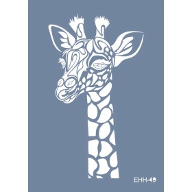 Evimde Hobi EHH49 Zürafa Desen Stencil 25x35cm | Evimde Hobi